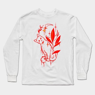 sad red cat Long Sleeve T-Shirt